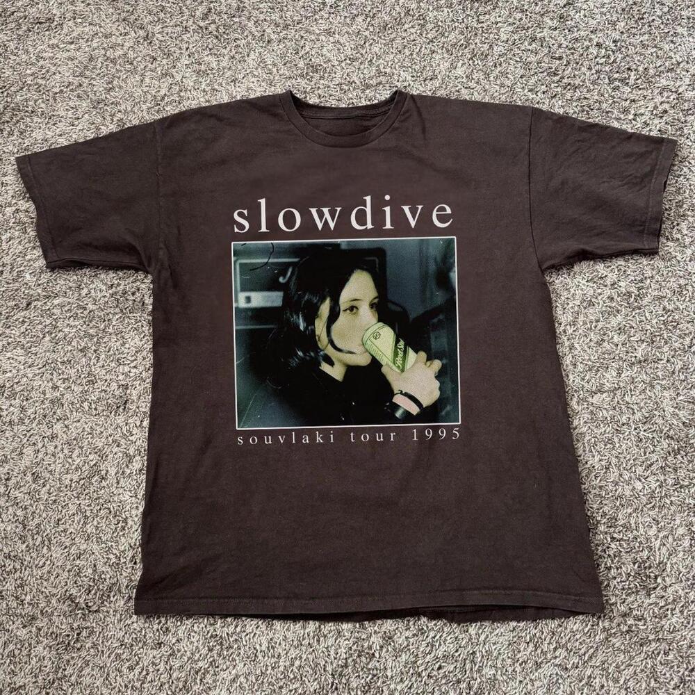 Slowdive Souvlaki Tour Brown T-Shirt